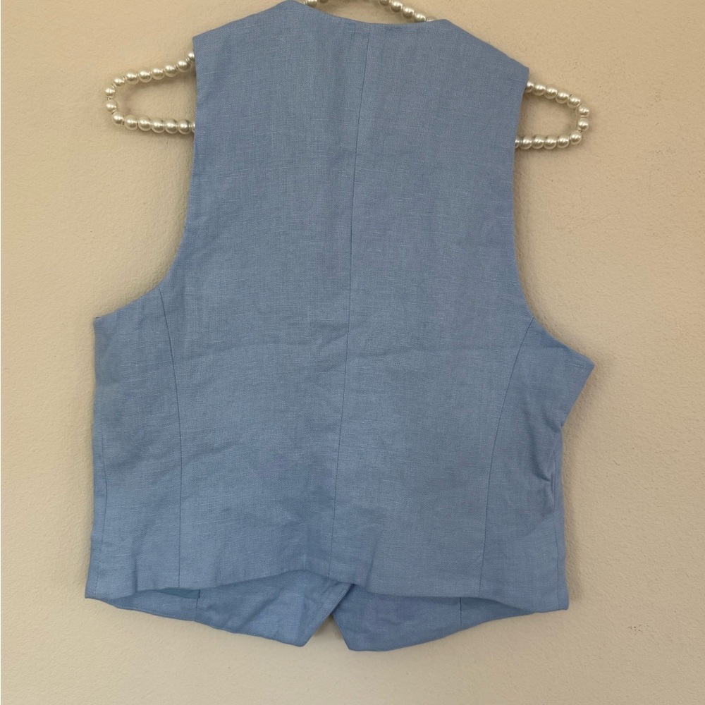 Mango LINEN SUIT VEST - Picture 4 of 5